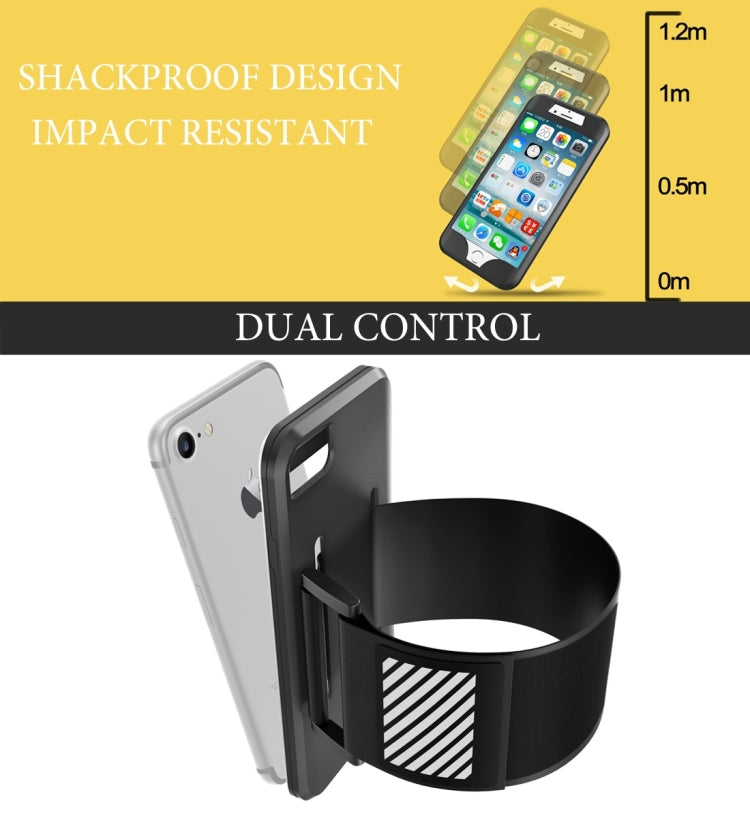 2 in 1 for  iPhone 8 & 7  Dual Control Sport Armband with Detachable Premium Silicone Case