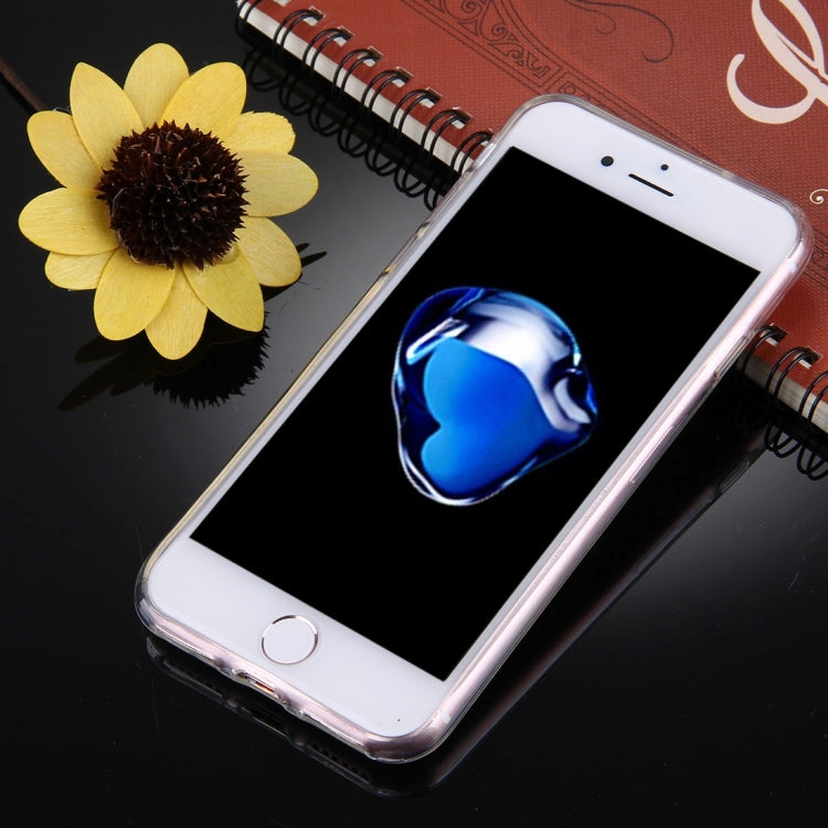 For  iPhone 8 & 7  Glitter Powder Transparent Soft TPU Protective Back Cover Case