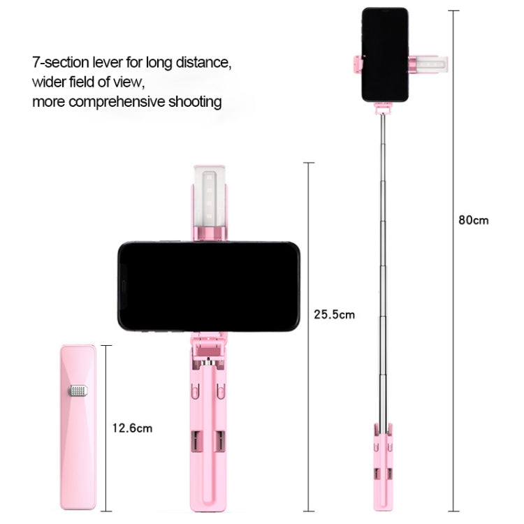 CYKE M2 Mini Integrated Storage Bluetooth Selfie Stick for Mobile Phones under 6 inch, with Fill Light