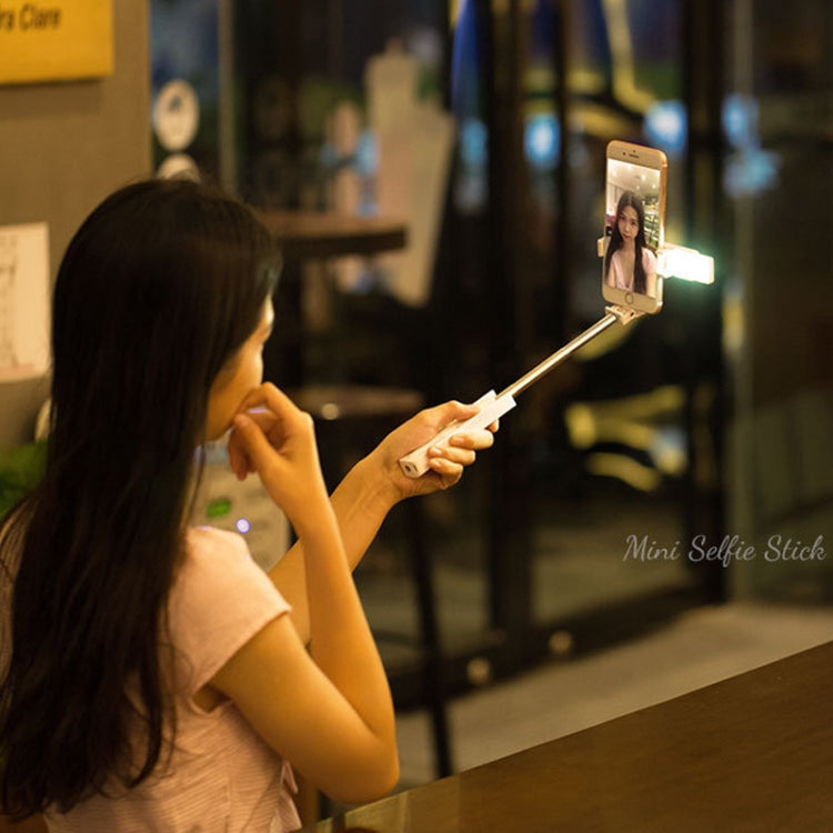 CYKE M2 Mini Integrated Storage Bluetooth Selfie Stick for Mobile Phones under 6 inch, with Fill Light