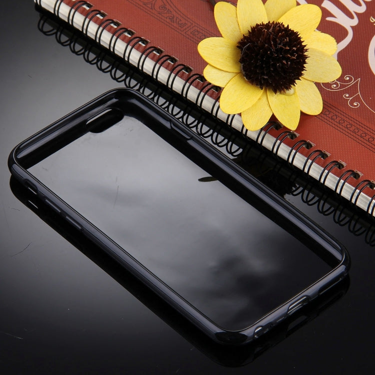 For  iPhone 8 & 7  Black Background Glitter Powder Soft TPU Protective Back Cover Case