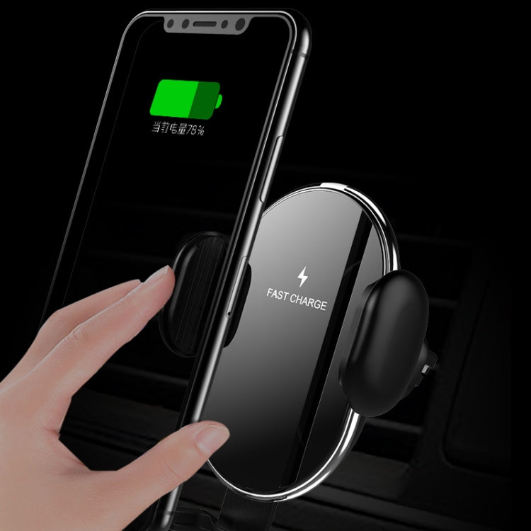 CW8 10W Fully Automatic 270 Degree Rotating Car Wireless Charger Mobile Phone Holder for 4.5-6.5 inch Mobile Phones