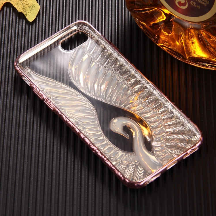 For  iPhone 8 & 7  Embossed Swan Pattern Electroplating TPU Protective Cover Case