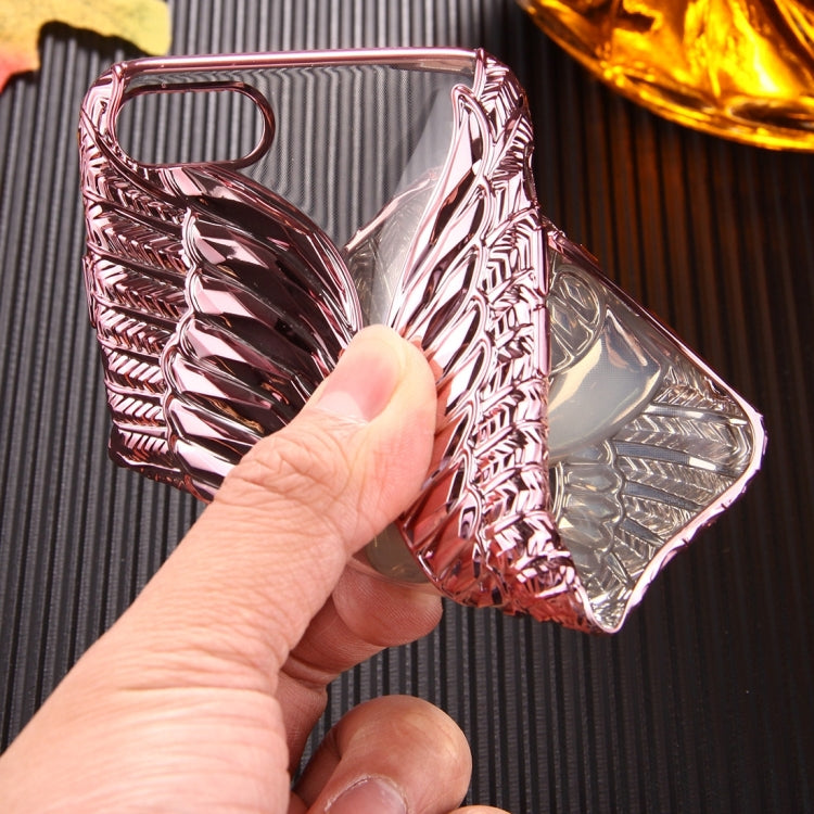 For  iPhone 8 & 7  Embossed Swan Pattern Electroplating TPU Protective Cover Case