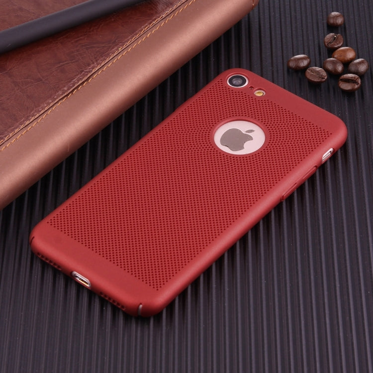 For  iPhone 8 & 7  Lightweight Breathable Full Coverage PC Shockproof Protective Back Cover Case