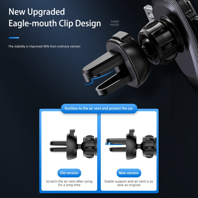 ROCK Car Gravity Air Outlet Mobile Phone Holder Bracket Pro, Business Edition (Black)