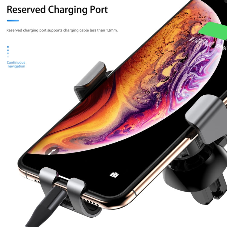 ROCK Car Gravity Air Outlet Mobile Phone Holder Bracket Pro, Business Edition (Black)