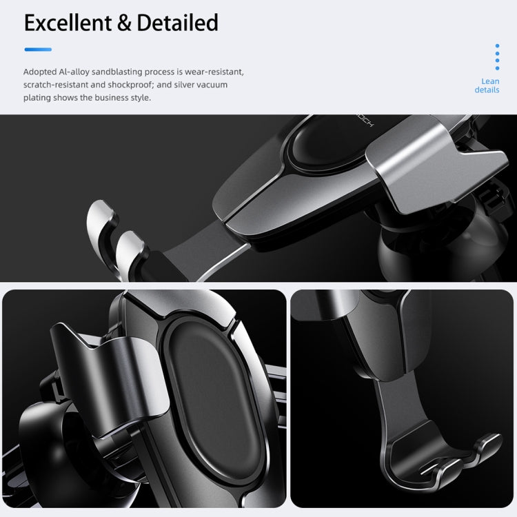 ROCK Car Gravity Air Outlet Mobile Phone Holder Bracket Pro, Business Edition (Black)