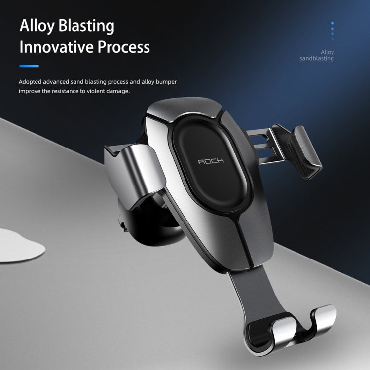 ROCK Car Gravity Air Outlet Mobile Phone Holder Bracket Pro, Business Edition (Black)
