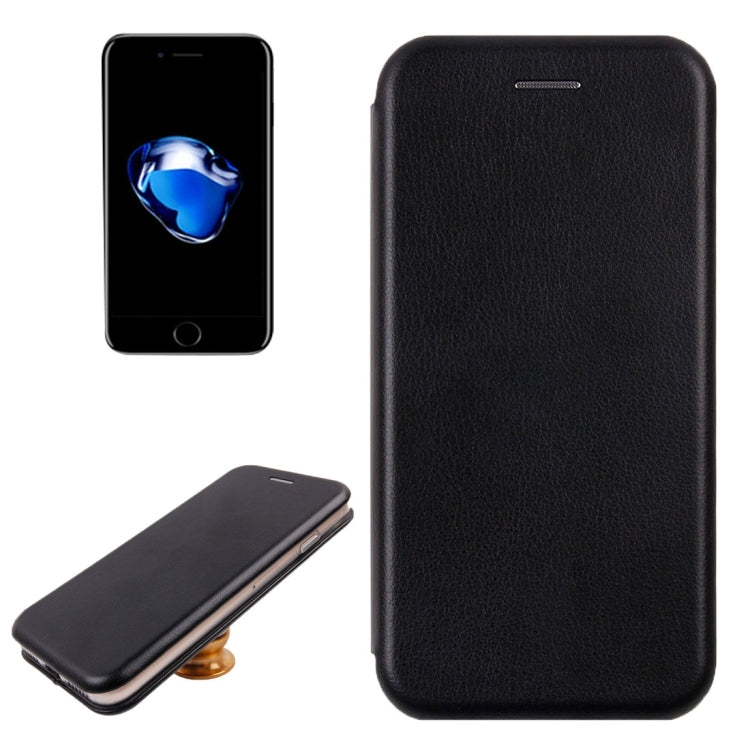 For  iPhone 8 & 7  Magnetic Suction Style Horizontal Flip Leather Protective Case with Holder & Card Slots, Can Match the Car Holder(Not Included)