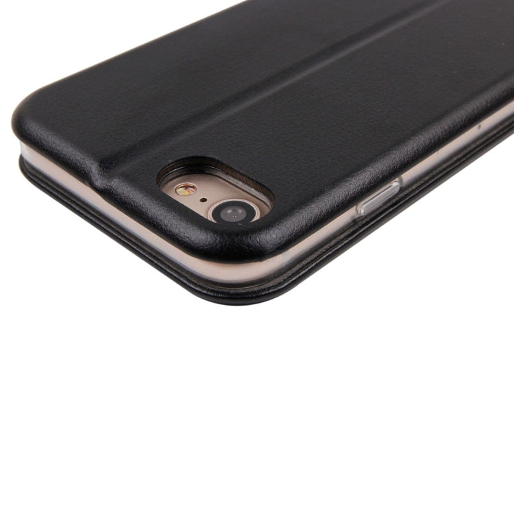 For  iPhone 8 & 7  Magnetic Suction Style Horizontal Flip Leather Protective Case with Holder & Card Slots, Can Match the Car Holder(Not Included)