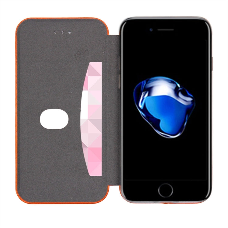 For  iPhone 8 & 7  Magnetic Suction Style Horizontal Flip Leather Protective Case with Holder & Card Slots, Can Match the Car Holder(Not Included)