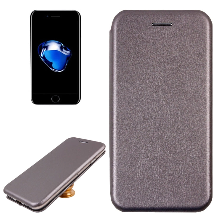 For  iPhone 8 & 7  Magnetic Suction Style Horizontal Flip Leather Protective Case with Holder & Card Slots, Can Match the Car Holder(Not Included)