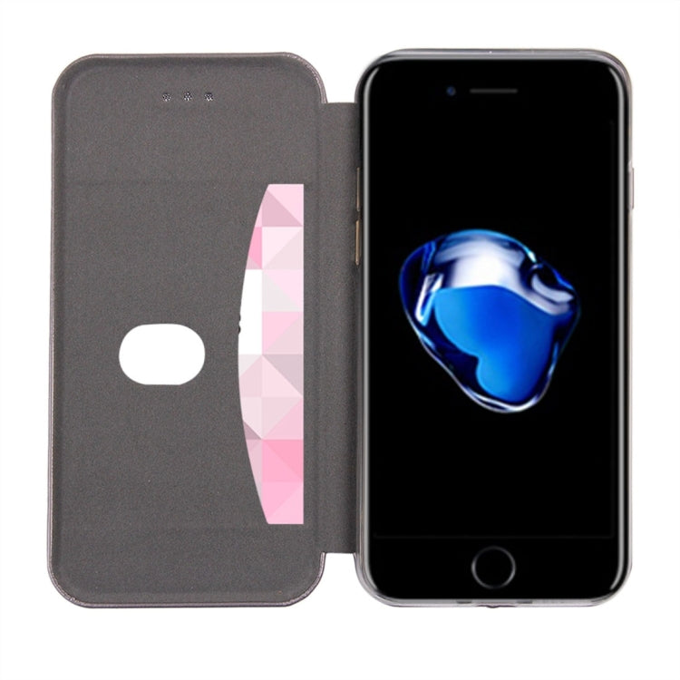 For  iPhone 8 & 7  Magnetic Suction Style Horizontal Flip Leather Protective Case with Holder & Card Slots, Can Match the Car Holder(Not Included)