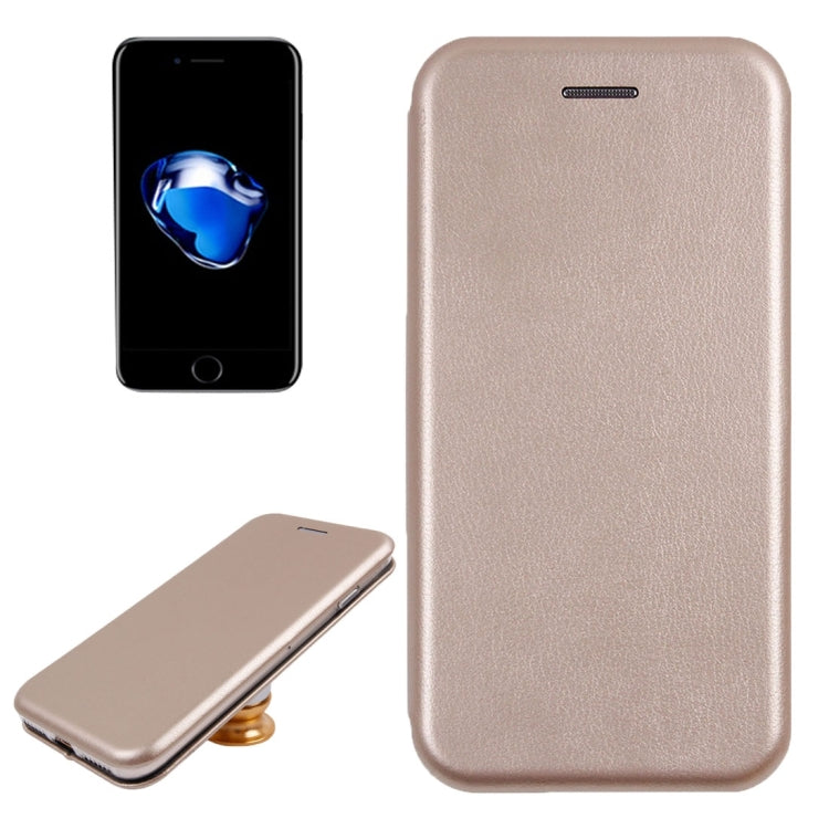 For  iPhone 8 & 7  Magnetic Suction Style Horizontal Flip Leather Protective Case with Holder & Card Slots, Can Match the Car Holder(Not Included)