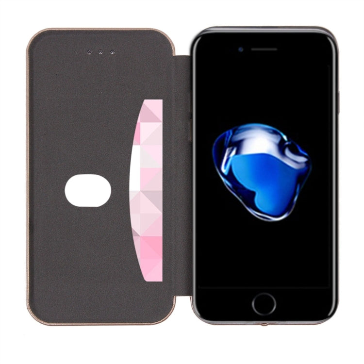 For  iPhone 8 & 7  Magnetic Suction Style Horizontal Flip Leather Protective Case with Holder & Card Slots, Can Match the Car Holder(Not Included)