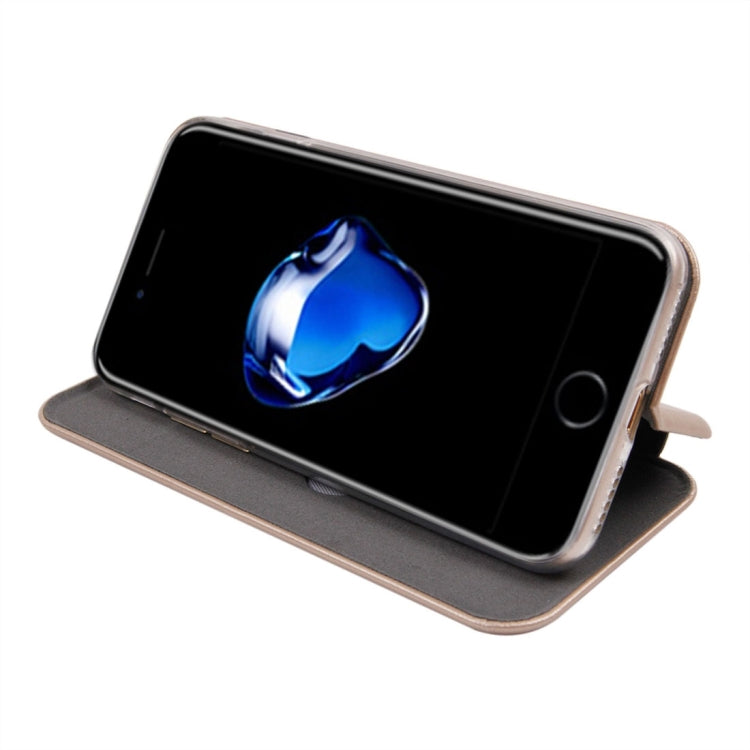 For  iPhone 8 & 7  Magnetic Suction Style Horizontal Flip Leather Protective Case with Holder & Card Slots, Can Match the Car Holder(Not Included)