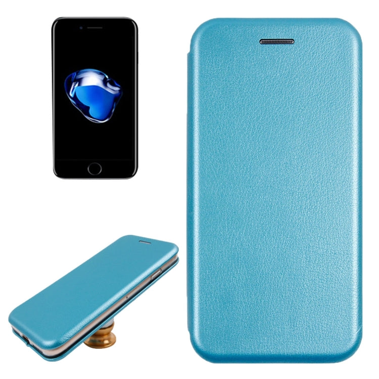 For  iPhone 8 & 7  Magnetic Suction Style Horizontal Flip Leather Protective Case with Holder & Card Slots, Can Match the Car Holder(Not Included)