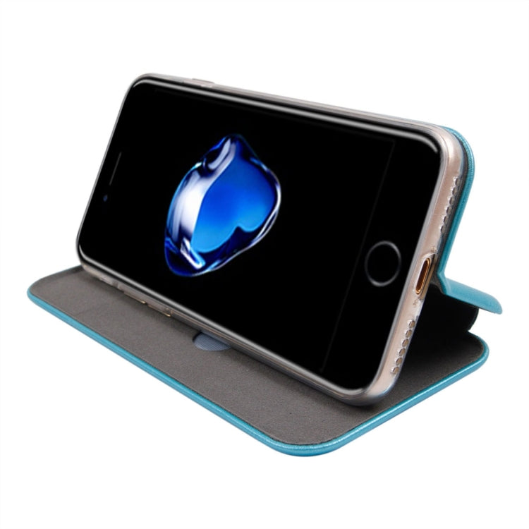 For  iPhone 8 & 7  Magnetic Suction Style Horizontal Flip Leather Protective Case with Holder & Card Slots, Can Match the Car Holder(Not Included)