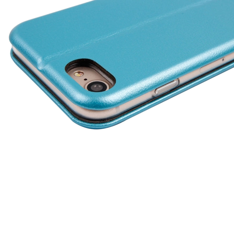 For  iPhone 8 & 7  Magnetic Suction Style Horizontal Flip Leather Protective Case with Holder & Card Slots, Can Match the Car Holder(Not Included)