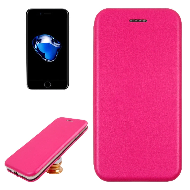 For  iPhone 8 & 7  Magnetic Suction Style Horizontal Flip Leather Protective Case with Holder & Card Slots, Can Match the Car Holder(Not Included)