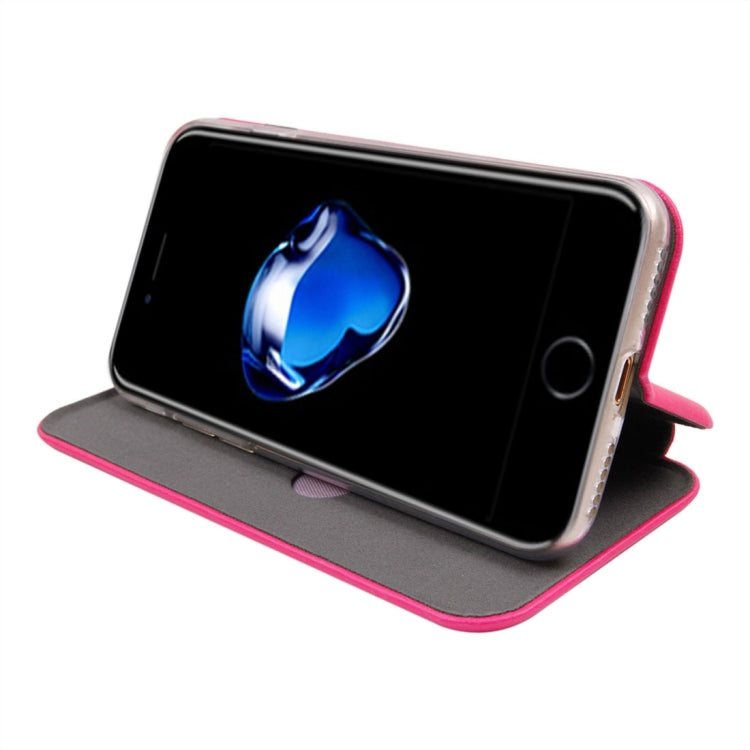 For  iPhone 8 & 7  Magnetic Suction Style Horizontal Flip Leather Protective Case with Holder & Card Slots, Can Match the Car Holder(Not Included)