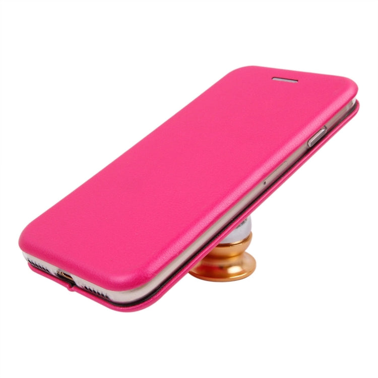For  iPhone 8 & 7  Magnetic Suction Style Horizontal Flip Leather Protective Case with Holder & Card Slots, Can Match the Car Holder(Not Included)