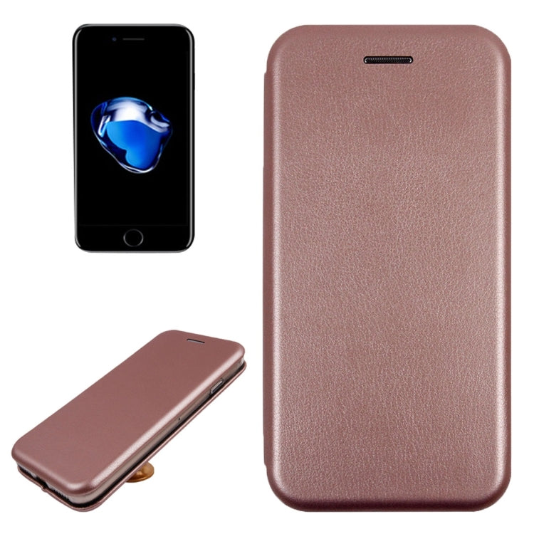 For  iPhone 8 & 7  Magnetic Suction Style Horizontal Flip Leather Protective Case with Holder & Card Slots, Can Match the Car Holder(Not Included)