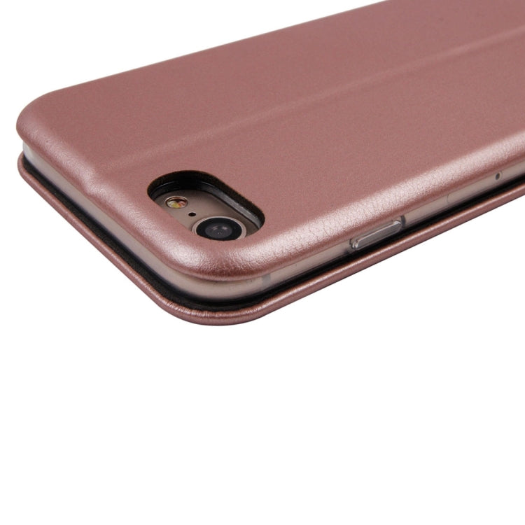 For  iPhone 8 & 7  Magnetic Suction Style Horizontal Flip Leather Protective Case with Holder & Card Slots, Can Match the Car Holder(Not Included)
