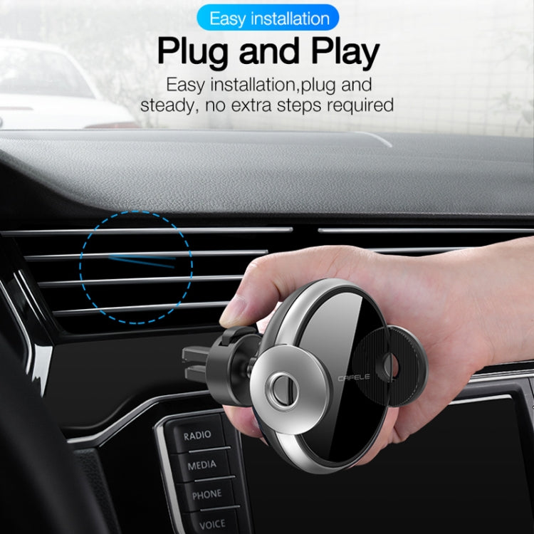 CAFELE 360 Degrees Rotating Car Air Outlet Phone Holder, Support 15W Qi Standard Wireless Charge Function