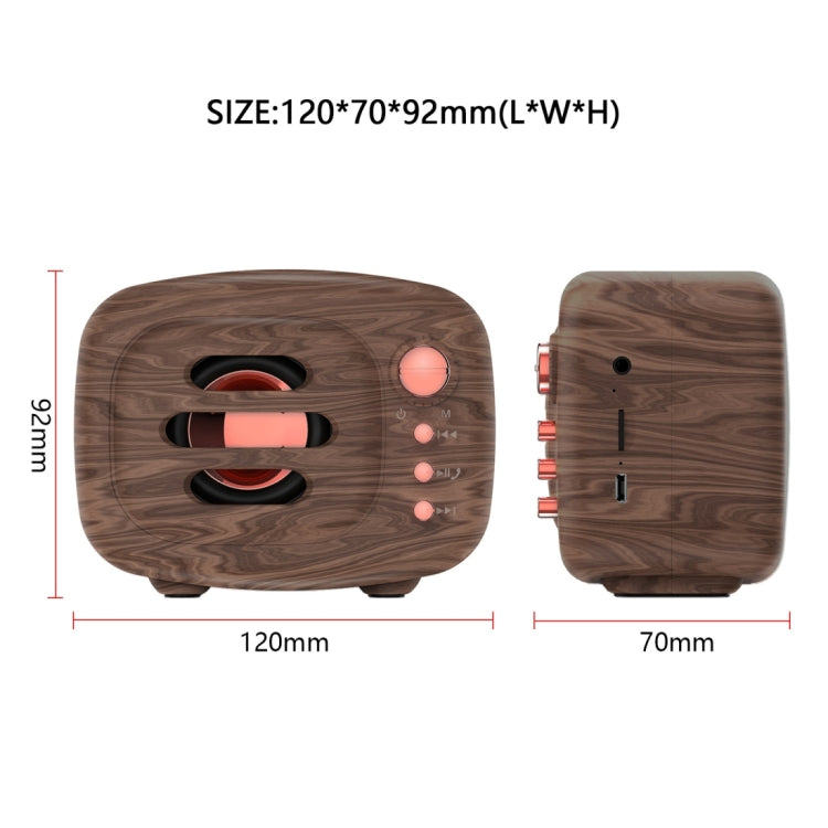 B11 Bluetooth 5.0 Retro Style Wireless Bluetooth Speaker, Supports Hands-free Calling & 32GB TF Card & 3.5mm Audio Jack
