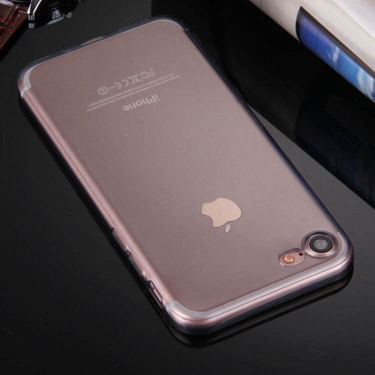 For  iPhone 8 & 7  0.5mm Ultra-thin Dark Color Transparent TPU Protective Case