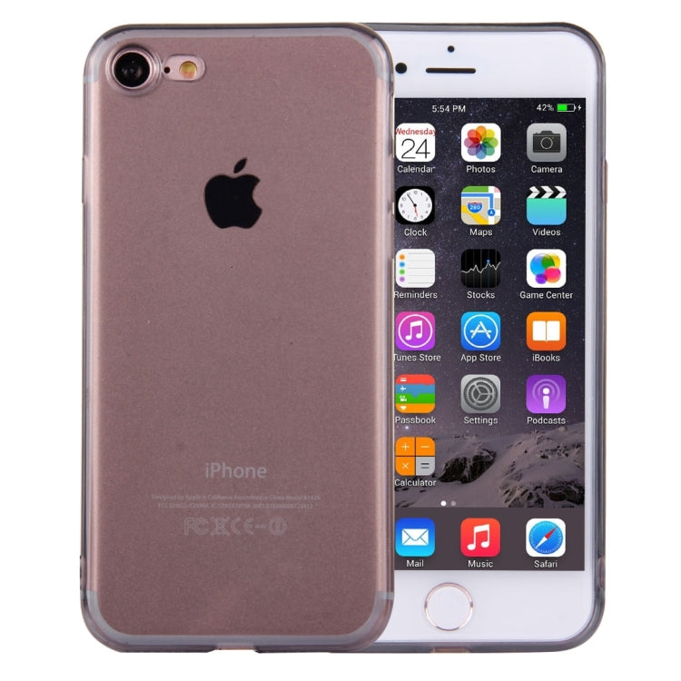For  iPhone 8 & 7  0.5mm Ultra-thin Dark Color Transparent TPU Protective Case