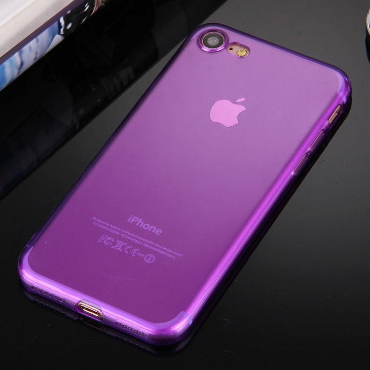 For  iPhone 8 & 7  0.5mm Ultra-thin Dark Color Transparent TPU Protective Case