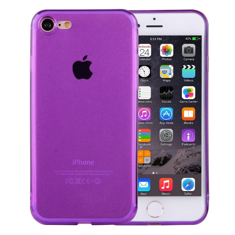 For  iPhone 8 & 7  0.5mm Ultra-thin Dark Color Transparent TPU Protective Case