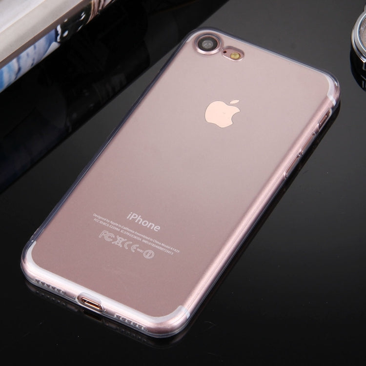 For  iPhone 8 & 7  0.5mm Ultra-thin Dark Color Transparent TPU Protective Case
