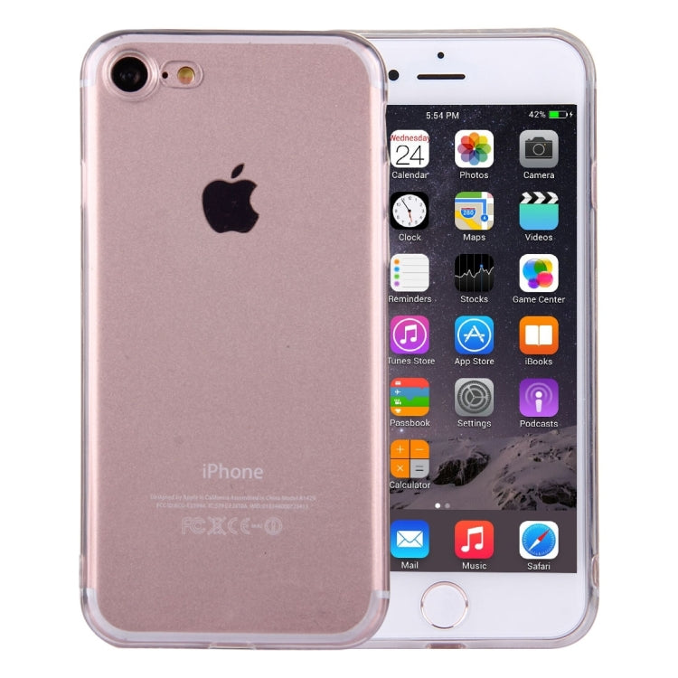 For  iPhone 8 & 7  0.5mm Ultra-thin Dark Color Transparent TPU Protective Case