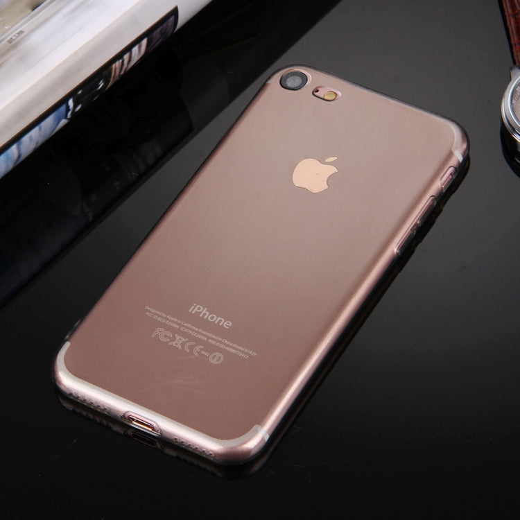 For  iPhone 8 & 7  0.5mm Ultra-thin Light Color Transparent TPU Protective Case