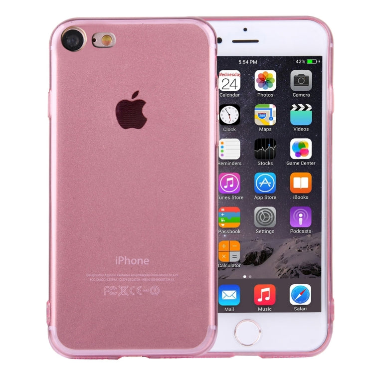 For  iPhone 8 & 7  0.5mm Ultra-thin Light Color Transparent TPU Protective Case