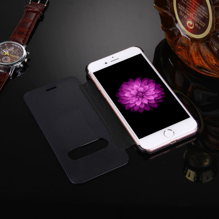 For  iPhone 8 & 7  Frosted Horizontal Flip Leather Case with Answer Slide Window
