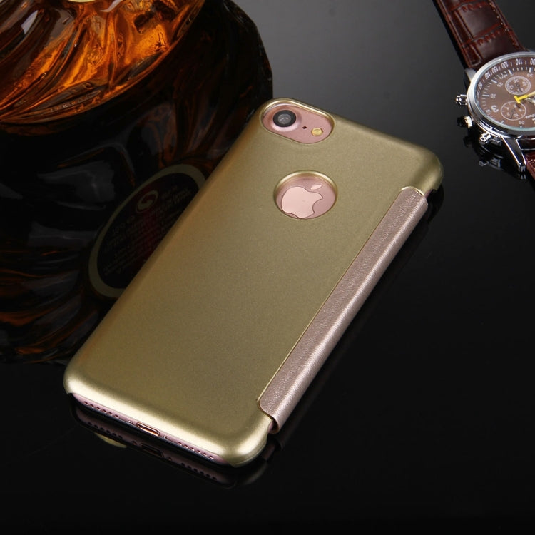 For  iPhone 8 & 7  Frosted Horizontal Flip Leather Case with Answer Slide Window