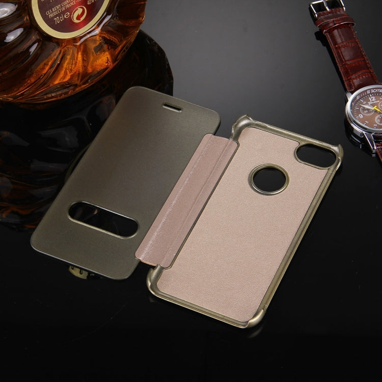 For  iPhone 8 & 7  Frosted Horizontal Flip Leather Case with Answer Slide Window
