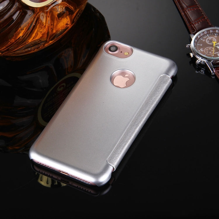 For  iPhone 8 & 7  Frosted Horizontal Flip Leather Case with Answer Slide Window
