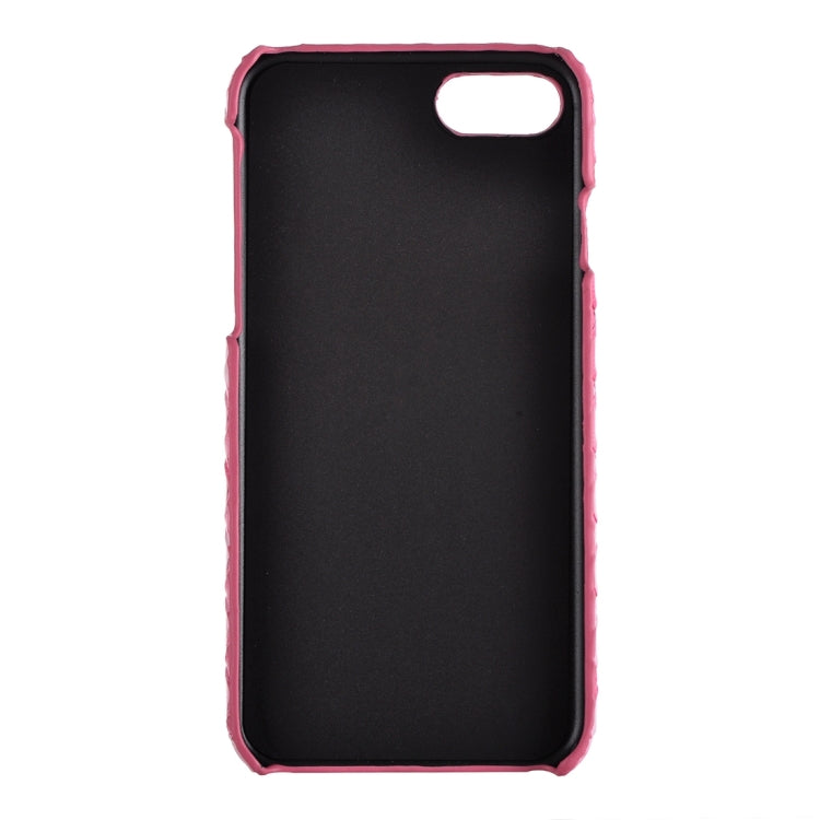 For  iPhone 8 & 7  Wide Weave Texture PU Leather Surface Protective Case Back Cover