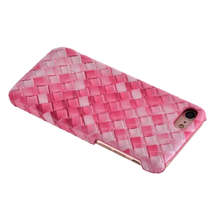 For  iPhone 8 & 7  Wide Weave Texture PU Leather Surface Protective Case Back Cover
