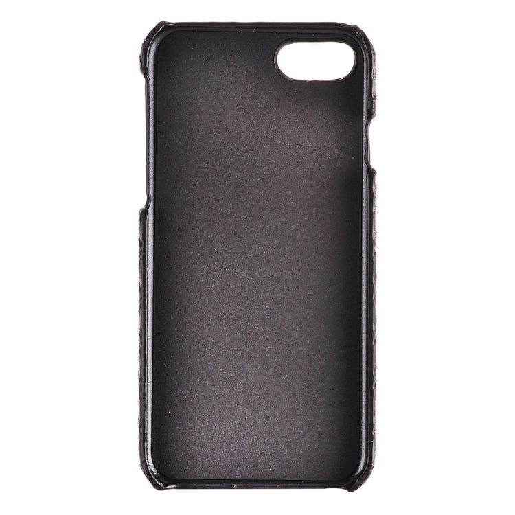 For  iPhone 8 & 7  Wide Weave Texture PU Leather Surface Protective Case Back Cover