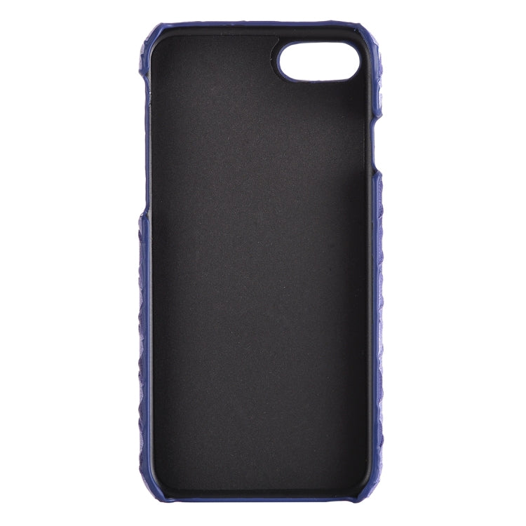 For  iPhone 8 & 7  Wide Weave Texture PU Leather Surface Protective Case Back Cover