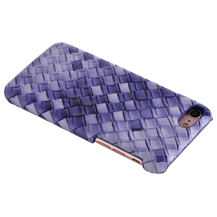 For  iPhone 8 & 7  Wide Weave Texture PU Leather Surface Protective Case Back Cover