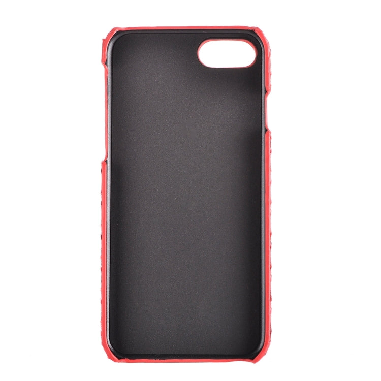 For  iPhone 8 & 7  Wide Weave Texture PU Leather Surface Protective Case Back Cover