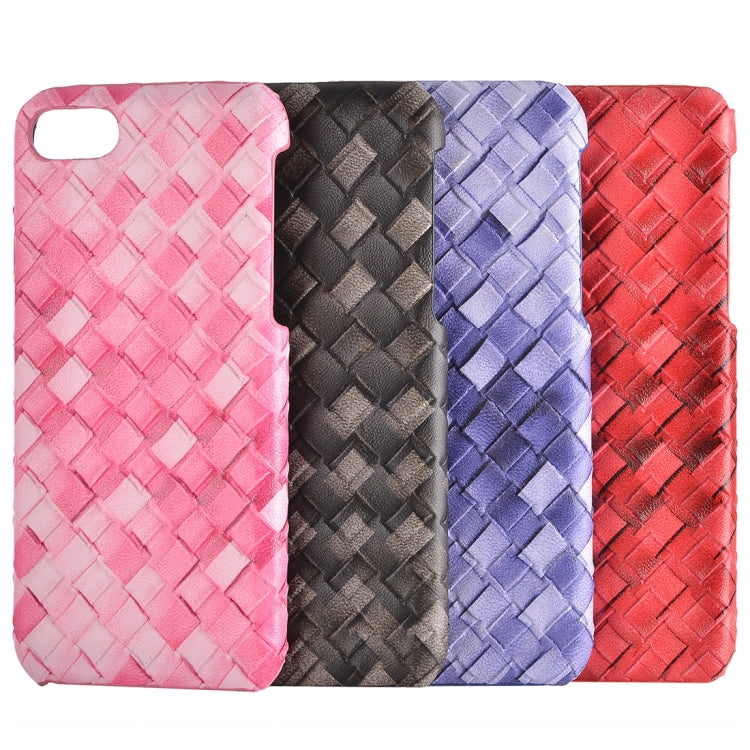 For  iPhone 8 & 7  Wide Weave Texture PU Leather Surface Protective Case Back Cover